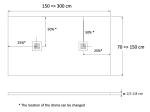 Receveur de douche, sur mesure : Largeur 150 à 300 cm x l. 70 à 150 cm. Bac à douche en résine Akrytan® anti glissant, finition misse, 10 couleurs, Livraison offerte